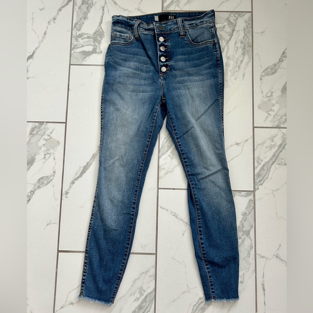 KUT from the Kloth, Connie high rise, ankle skinny jeans, size 4.